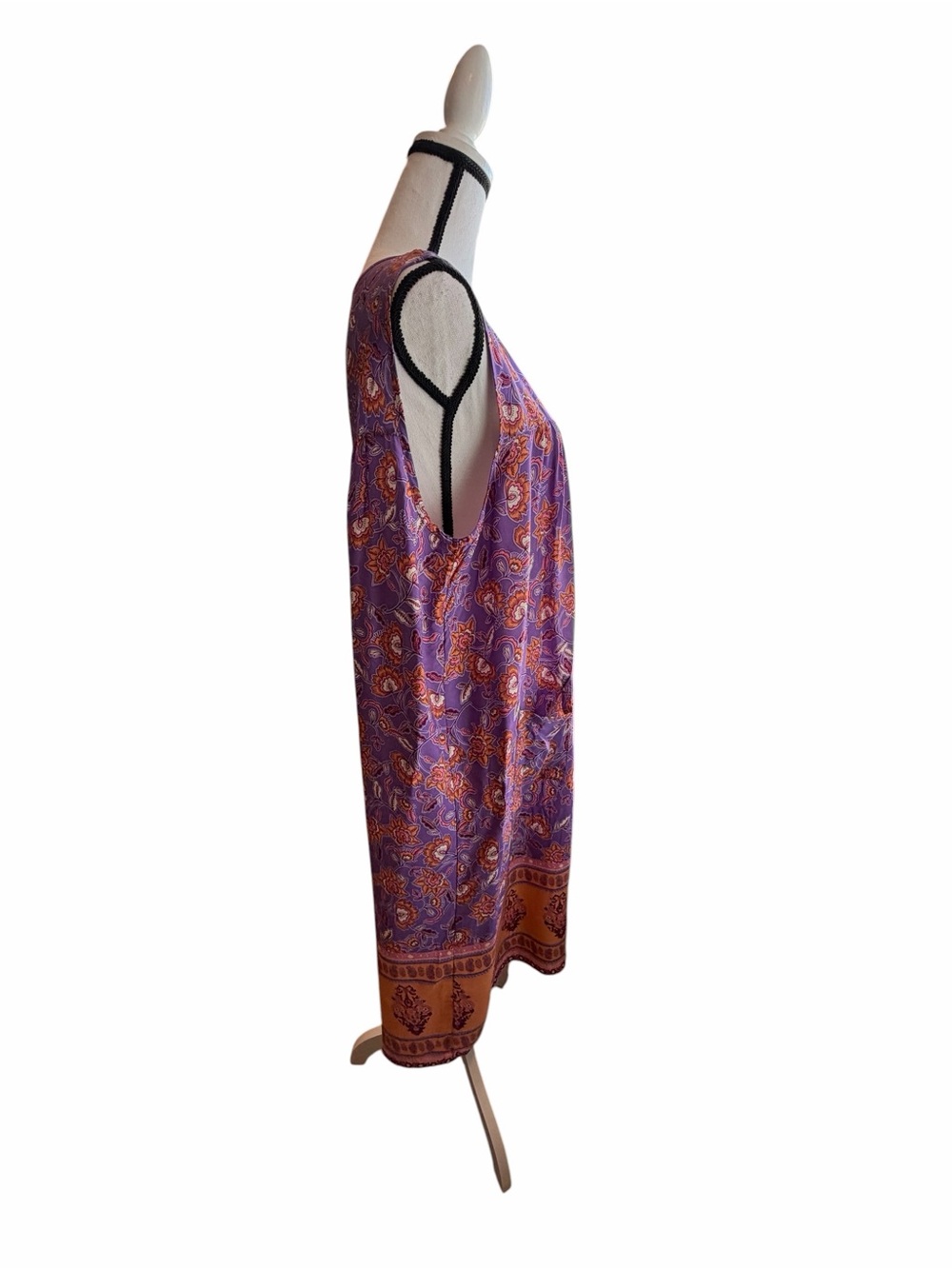 NWT Women's Floral Bohemia Swing Dress Sleeveless Flowy Loose Badydoll XXL - Picture 11 of 17